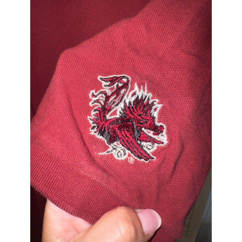Southern Tide Polo Shirt Men Garnet SC Gamecocks Skipjack Size Large - Picture 3 of 6